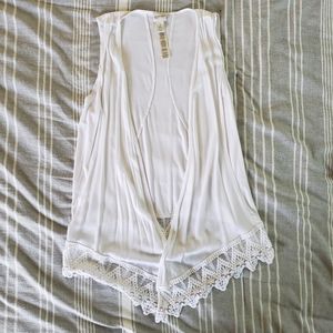 Zenergy Lace Trim Open Vest